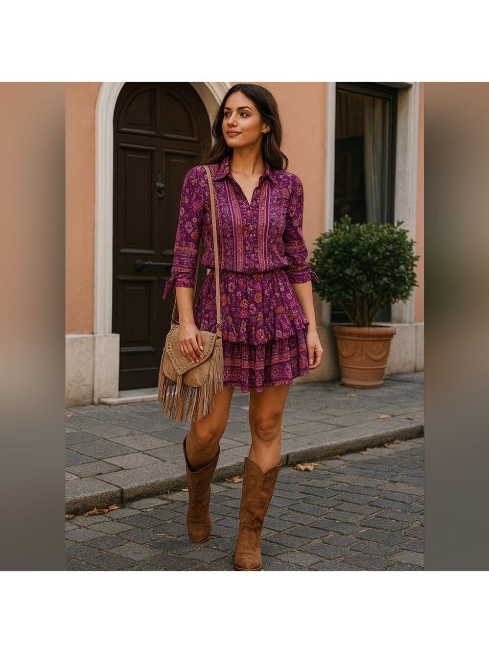 NWOT Free People Womens Keep It Cool Mini Dress Pop Purple XS